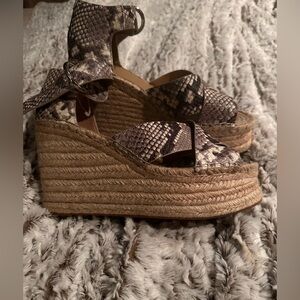 Marc Fisher Snakeskin Pattern Wedges